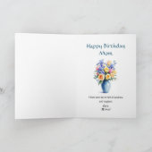 Carte Anniversaire de Son Bouquet de Roses et de Fleurs  (Intérieur)