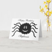 Carte Anniversaire de Spider (Fleur jaune)