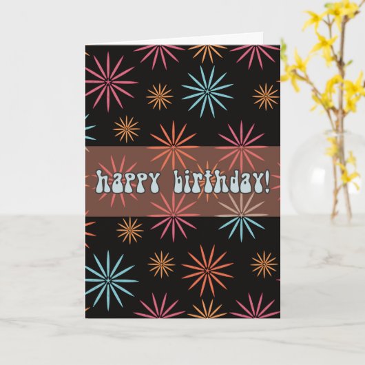 Carte Anniversaire de Starburst (Fleur jaune)