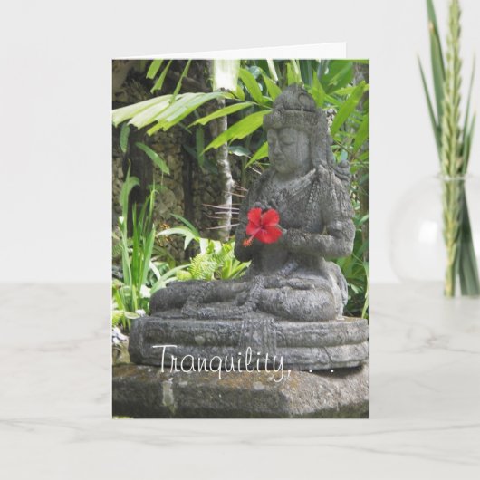 Carte Anniversaire de statue de Bali (Devant)
