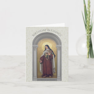 Carte Anniversaire de Ste Thérèse de l'Enfant Jésus
