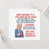 Carte Anniversaire de StepMom (Devant/Arrière en situation)