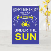 Carte anniversaire de stepson (Fleur jaune)