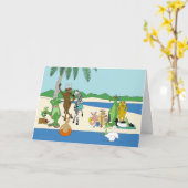 Carte Anniversaire de Sunnyside Up Beach (Fleur jaune)