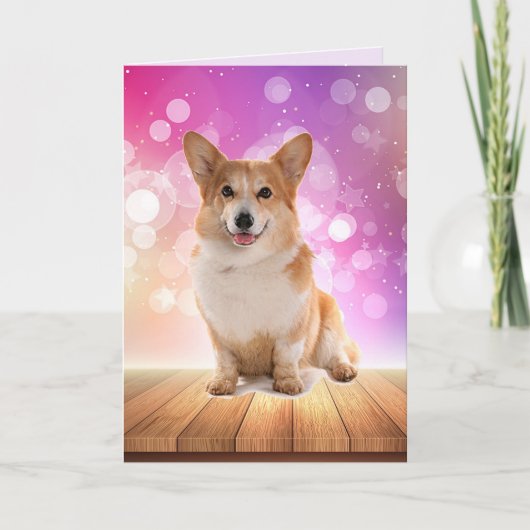 Carte Anniversaire de Super Cute Corgi (Devant)