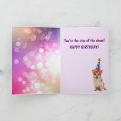 Carte Anniversaire de Super Cute Corgi (Intérieur)
