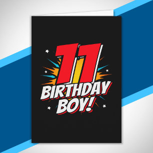 Carte Anniversaire de super-héros - 11 ans - 11e anniver