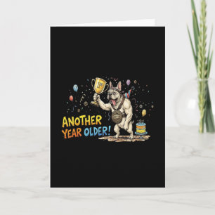 Carte Anniversaire de survie de drôle de bouledogue fran