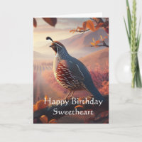Anniversaire de Sweetheart Custom California Quail