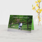 Carte anniversaire de Tandem Bicycle (Fleur jaune)