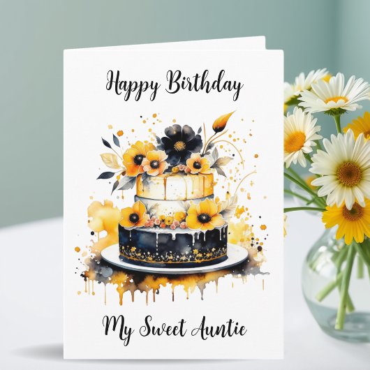 Carte Anniversaire de tante | Sentimental personnalisé