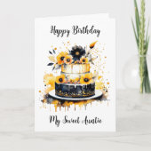 Carte Anniversaire de tante | Sentimental personnalisé (Devant)