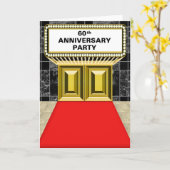 Carte Anniversaire de tapis rouge soixantième de (Fleur jaune)