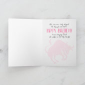 Carte Anniversaire de Taurus pour son rose 21 avril et 2 (Intérieur)