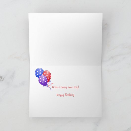 Carte Anniversaire de Teddy Bear (Intérieur)