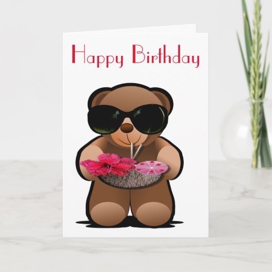 Carte Anniversaire de Teddy Bear (Devant)