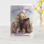 Carte Anniversaire de Teddy Bear (Fleur jaune)