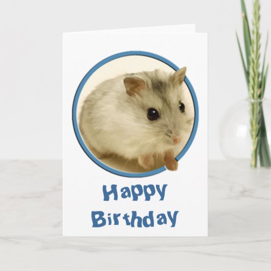 Carte Anniversaire de Teeny Hamster (Devant)