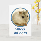 Carte Anniversaire de Teeny Hamster (Fleur jaune)