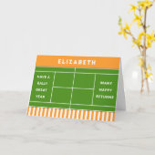 Carte Anniversaire de tennis drôle (Fleur jaune)