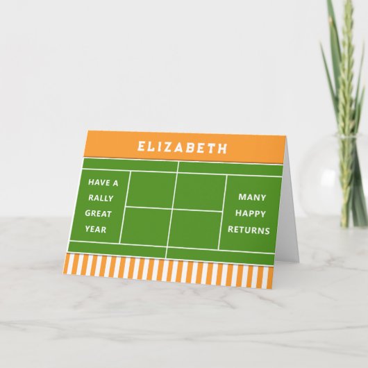Carte Anniversaire de tennis drôle (Devant)