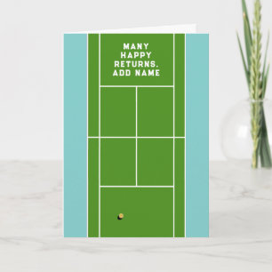 Carte Anniversaire de tennis personnalisé