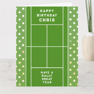 Carte Anniversaire de tennis personnalisé