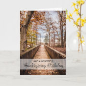 Carte Anniversaire de Thanksgiving (Fleur jaune)