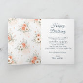 Carte Anniversaire de Tortue Florale (Intérieur)