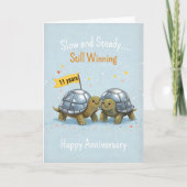 Carte Anniversaire de tortue Tortue 11 ans de mariage (Devant)