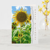 Carte Anniversaire de tournesol d'été (Fleur jaune)