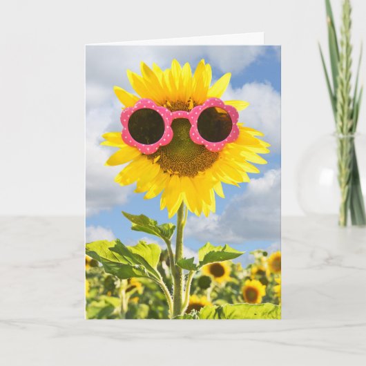 Carte anniversaire de tournesol pour un ami (Devant)