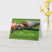 Carte Anniversaire de tronçonneuse (Fleur jaune)