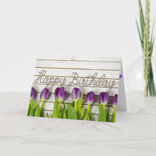 Carte anniversaire de tulipe