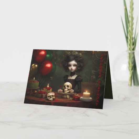 Carte Anniversaire de vacances de noël de décembre (Devant)