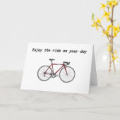 CARTE ANNIVERSAIRE DE VÉLO RAKKASAN (Fleur jaune)