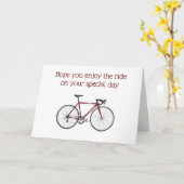 CARTE ANNIVERSAIRE DE VÉLO RAKKASAN (Fleur jaune)