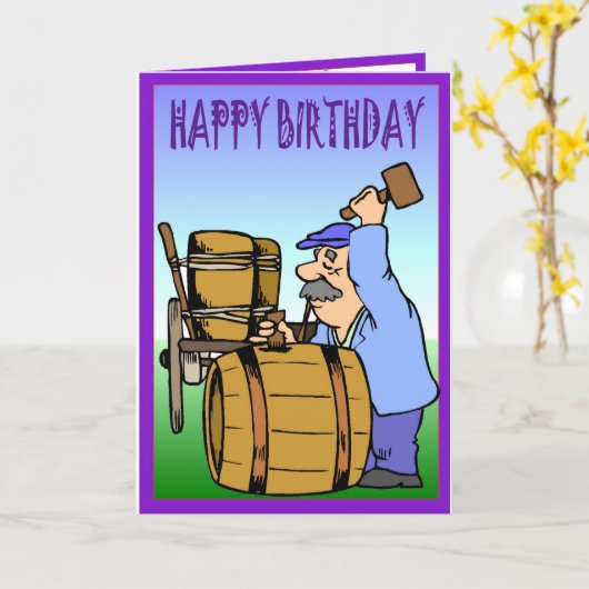 Carte Anniversaire de vignoble (Fleur jaune)