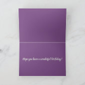 Carte Anniversaire de violet africain (Intérieur)