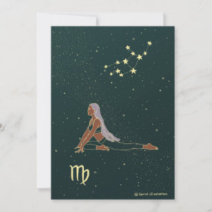 Carte Anniversaire de Virgo Yoga Girl