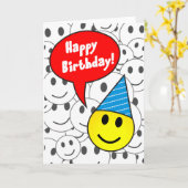 Carte Anniversaire de visage (Fleur jaune)