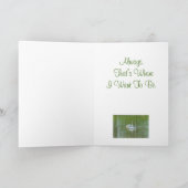 CARTE ANNIVERSAIRE, "DE VOTRE CÔTÉ", DEUX SWANS BLANCS, (Intérieur)