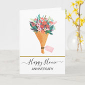 Carte Anniversaire de votre nouvel agent immobilier voit (Fleur jaune)