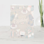 Carte Anniversaire de voyage d'aventure (Dos)