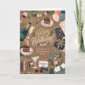 Carte Anniversaire de voyage d'aventure (Devant)