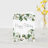Carte Anniversaire de White Magnolia (Fleur jaune)
