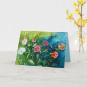 Carte Anniversaire de Zinnia (Fleur jaune)