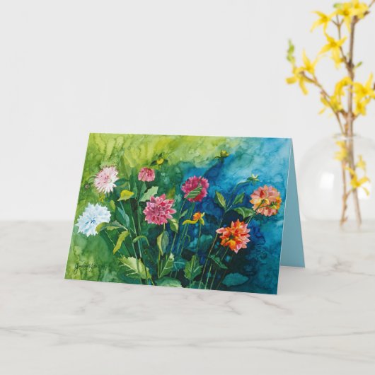 Carte Anniversaire de Zinnia (Fleur jaune)