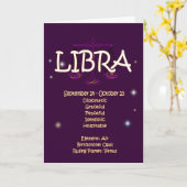 Carte Anniversaire de zodiaque de Balance (Fleur jaune)