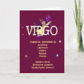 Carte Anniversaire de zodiaque de Vierge (Devant)